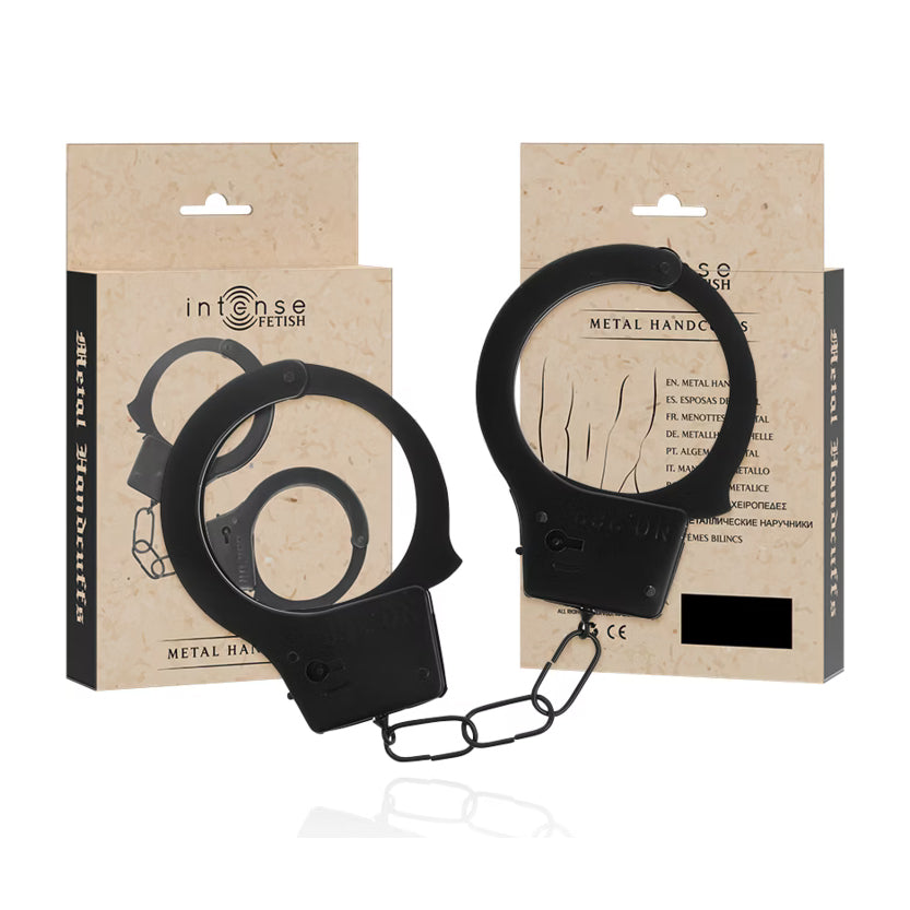 Manette in Metallo Intense Fetish Nere per Roleplay e Giochi di Coppia