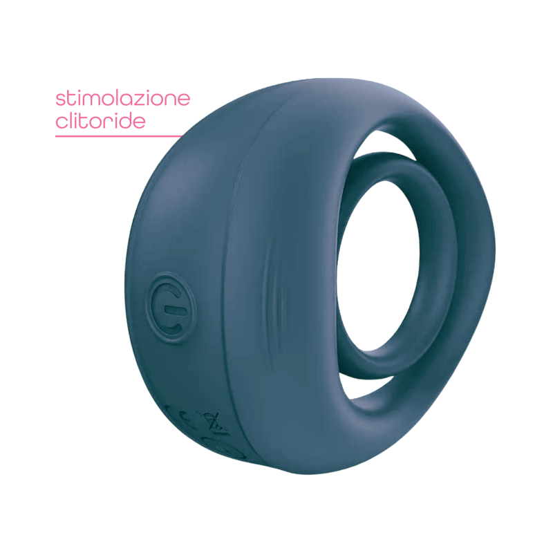 Anello Fallico Vibrante per Pene Stimolatore Clitoride Ritardante in Silicone USB