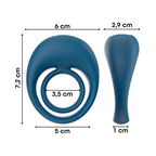 Anello Fallico Vibrante per Pene Stimolatore Clitoride Ritardante in Silicone USB