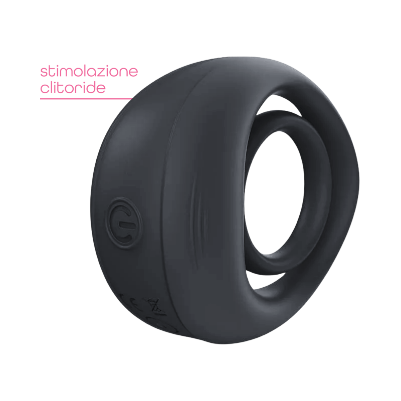 Anello Fallico Vibrante per Pene Stimolatore Clitoride Ritardante in Silicone USB