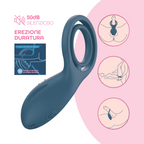 Anello Vibrante per Pene in Silicone con 10 Modalità Ricaricabile Silenzioso
