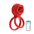Anello Vibrante per Pene Sex Toy di Coppia Controllo App Lingua Lecca Clitoride