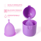 Coppetta Mestruale con Sterilizzatore Portatile in Silicone Medico Riutilizzabile