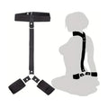 Set Costrittivo BDSM Unisex Con Collare Bondage con Polsini Regolabili in Nylon