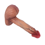 Dildo Realistico in Silicone Morbido pene 15 cm Naturale con Ventosa e Testicoli