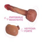 Dildo Realistico in Silicone Morbido pene 15 cm Naturale con Ventosa e Testicoli