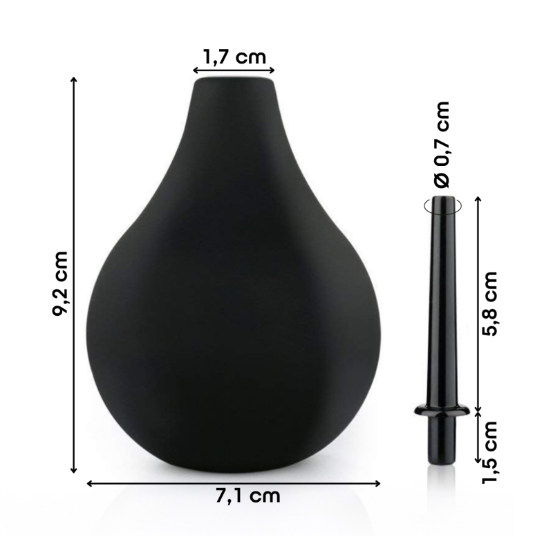 Doccia Anale in Silicone con Punta Rimovibile Clistere Peretta per Pulizia Ano