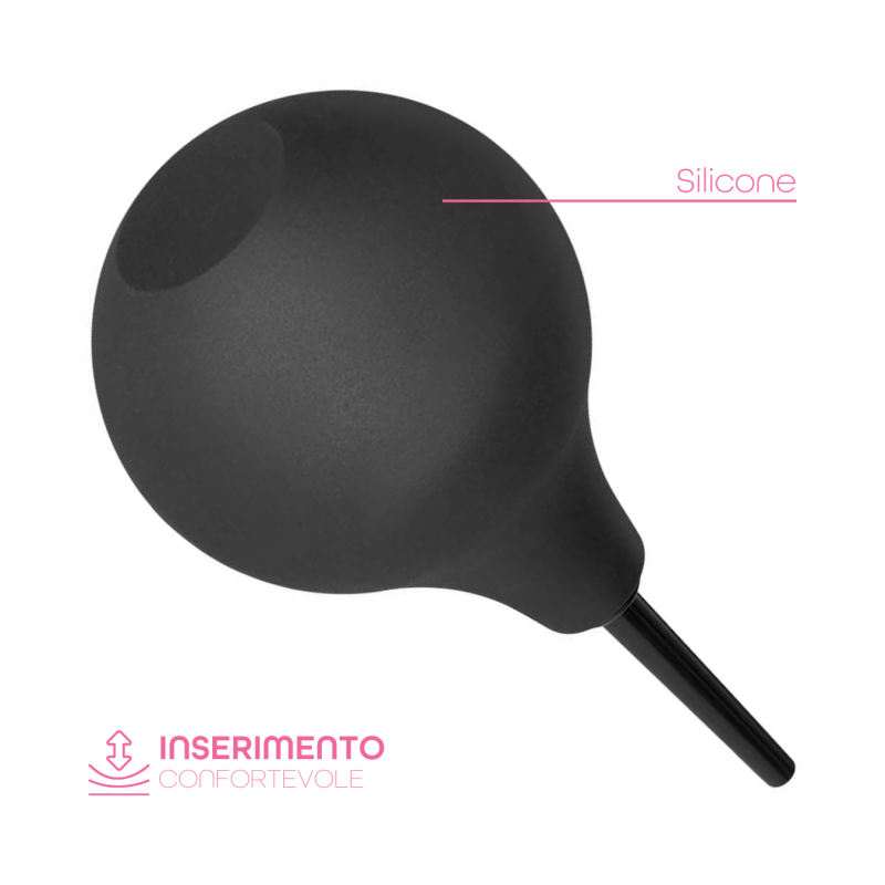 Doccia Anale in Silicone con Punta Rimovibile Clistere Peretta per Pulizia Ano