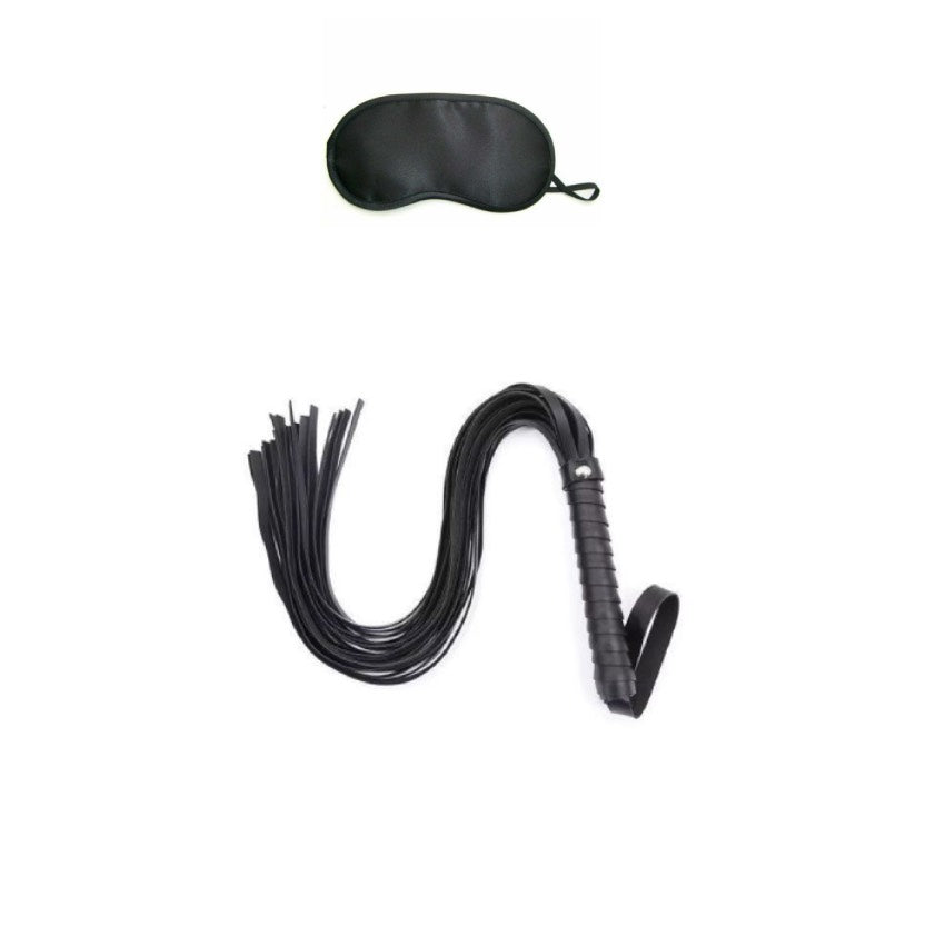 Frustino in Ecopelle e Maschera Set Bondage per Gioco di Controllo