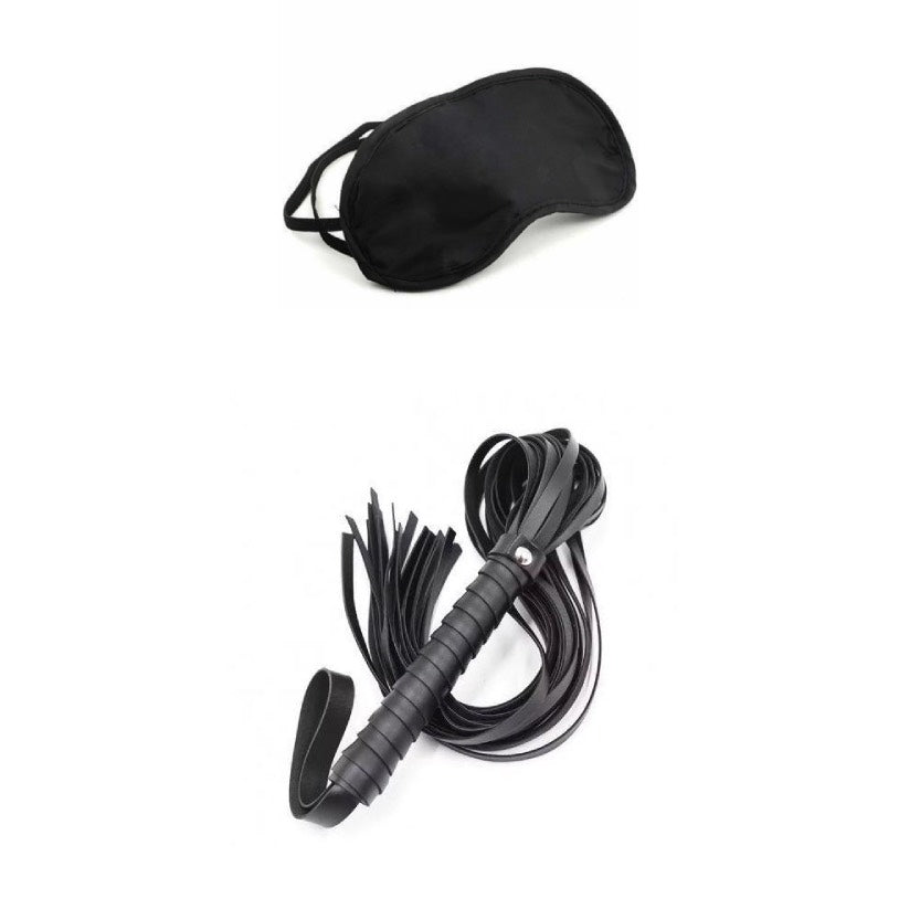 Frustino in Ecopelle e Maschera Set Bondage per Gioco di Controllo