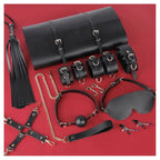 Kit Bondage BDSM in Ecopelle con Custodia Set Regolabile per Coppie e Gioco di Controllo