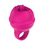 Lecca Clitoride Anello Vibratore con Lingua Stimolatore in Silicone Licking USB