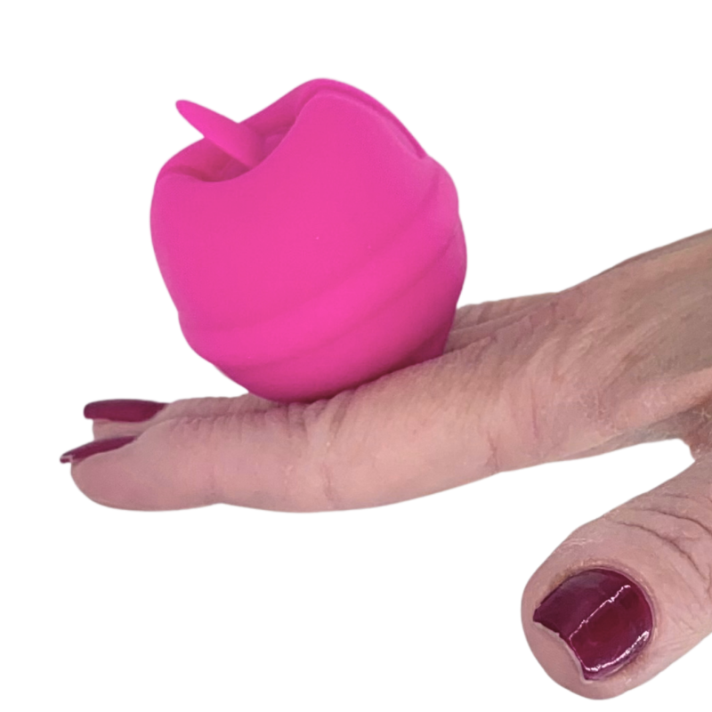 Lecca Clitoride Anello Vibratore con Lingua Stimolatore in Silicone Licking USB