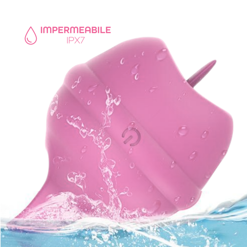 Lecca Clitoride Anello Vibratore con Lingua Stimolatore in Silicone Licking USB