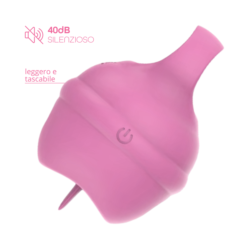 Lecca Clitoride Anello Vibratore con Lingua Stimolatore in Silicone Licking USB