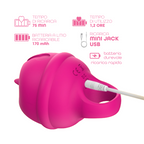 Lecca Clitoride Anello Vibratore con Lingua Stimolatore in Silicone Licking USB