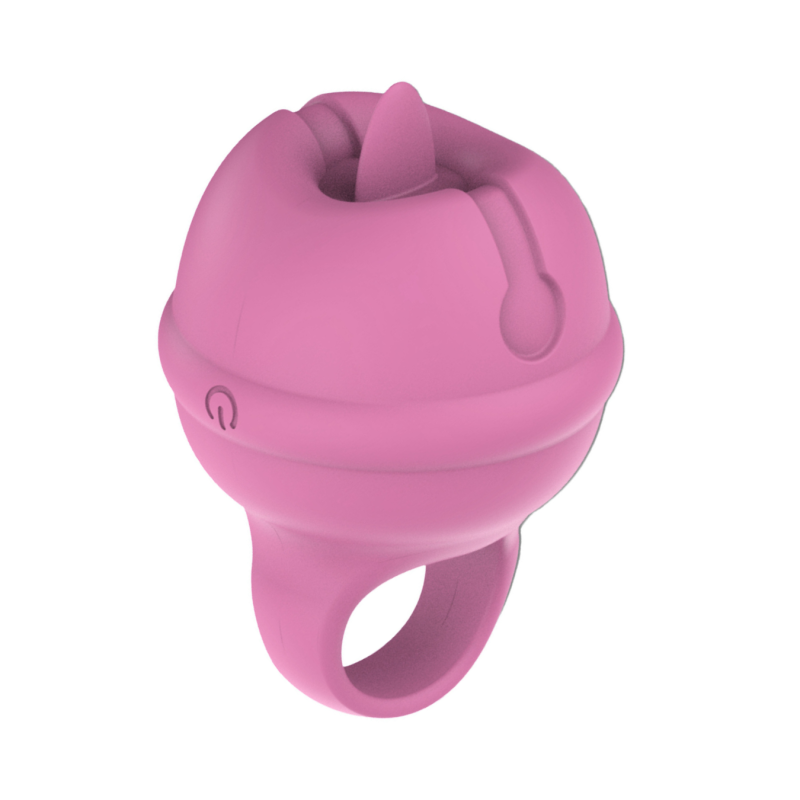 Lecca Clitoride Anello Vibratore con Lingua Stimolatore in Silicone Licking USB