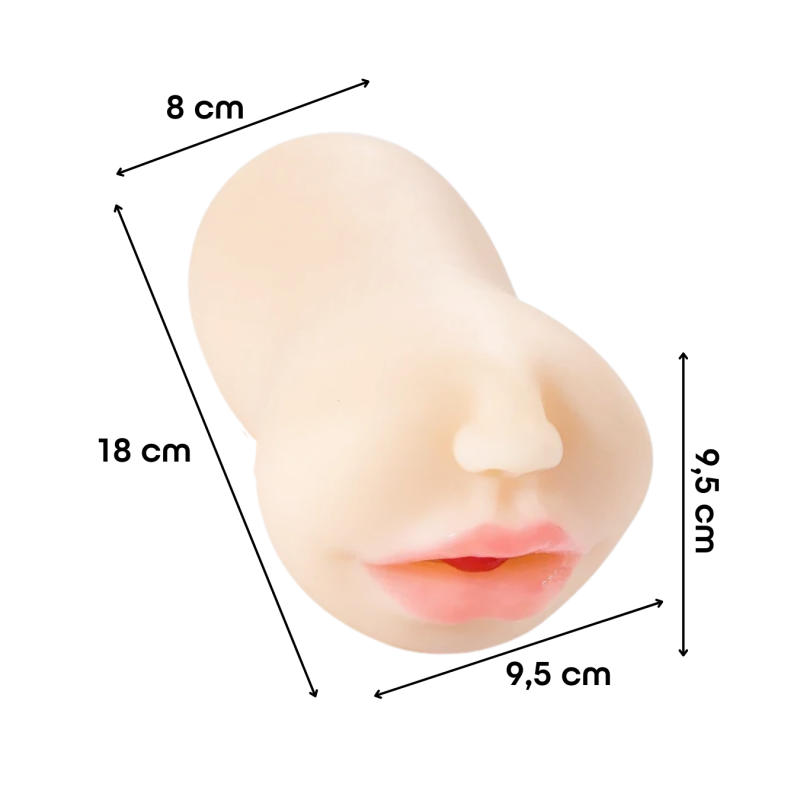 Masturbatore Maschile Realistico Effetto Sesso Orale Bocca e Lingua Sex Toy Uomo