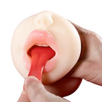 Masturbatore Maschile Realistico Effetto Sesso Orale Bocca e Lingua Sex Toy Uomo