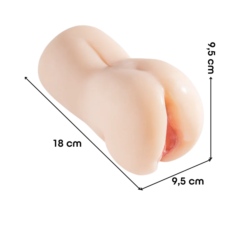 Masturbatore Realistico Vagina Finta e Ano Sex Toy per Uomo in Silicone Morbido