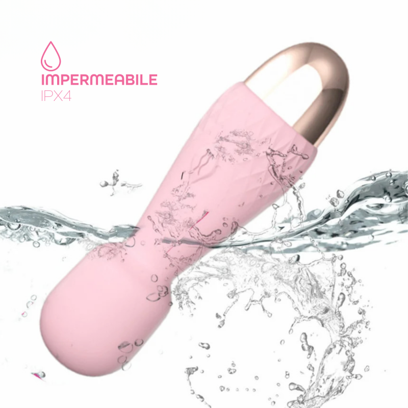 Mini Wand Massager in Silicone Morbido Massaggiatore Vibratore Clitorideo USB