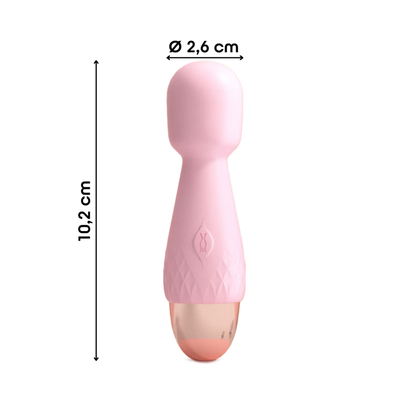 Mini Wand Massager in Silicone Morbido Massaggiatore Vibratore Clitorideo USB