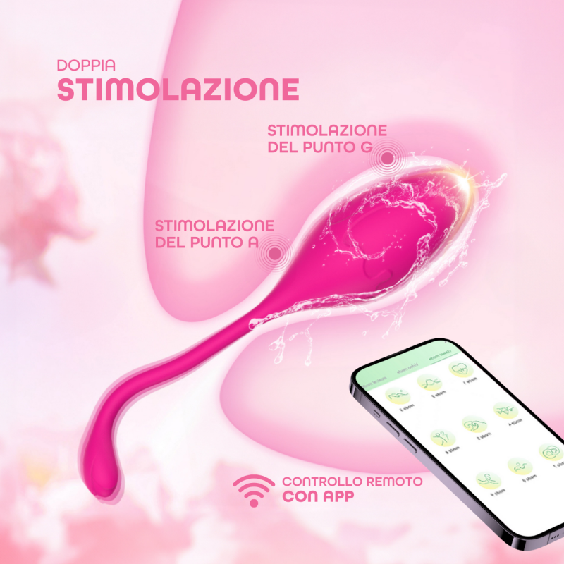 Ovetto Vibrante con App Vibratore Vaginale Indossabile Sex Toy per Coppia USB