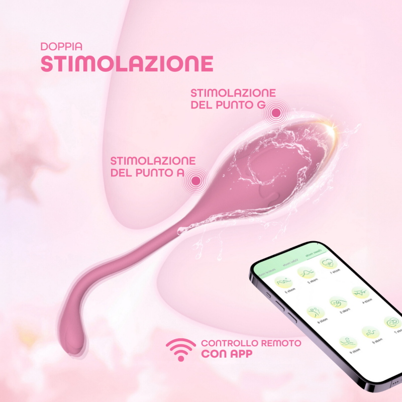 Ovetto Vibrante con App Vibratore Vaginale Indossabile Sex Toy per Coppia USB