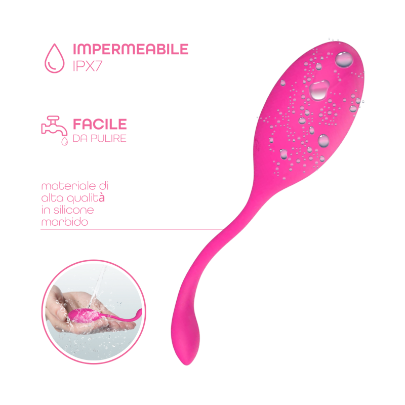 Ovetto Vibrante con Telecomando Vibratore Clitoride a 10 Modalità in Silicone