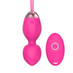 Ovetto Vibrante Doppia Sfera Telecomandato con 10 Modalità Vibratore in Silicone