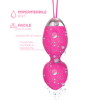 Ovetto Vibrante Doppia Sfera Telecomandato con 10 Modalità Vibratore in Silicone