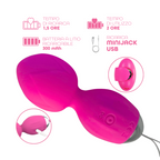 Ovetto Vibrante Doppia Sfera Telecomandato con 10 Modalità Vibratore in Silicone