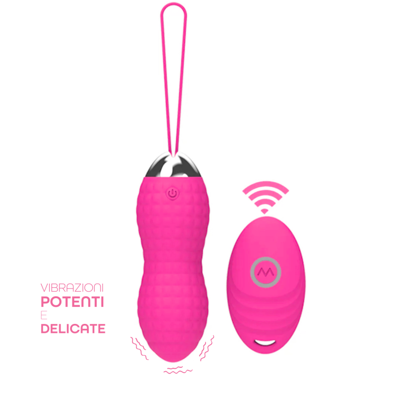 Ovetto Vibrante Telecomandato con 10 Modalità di Vibrazione in Silicone Sex Toy