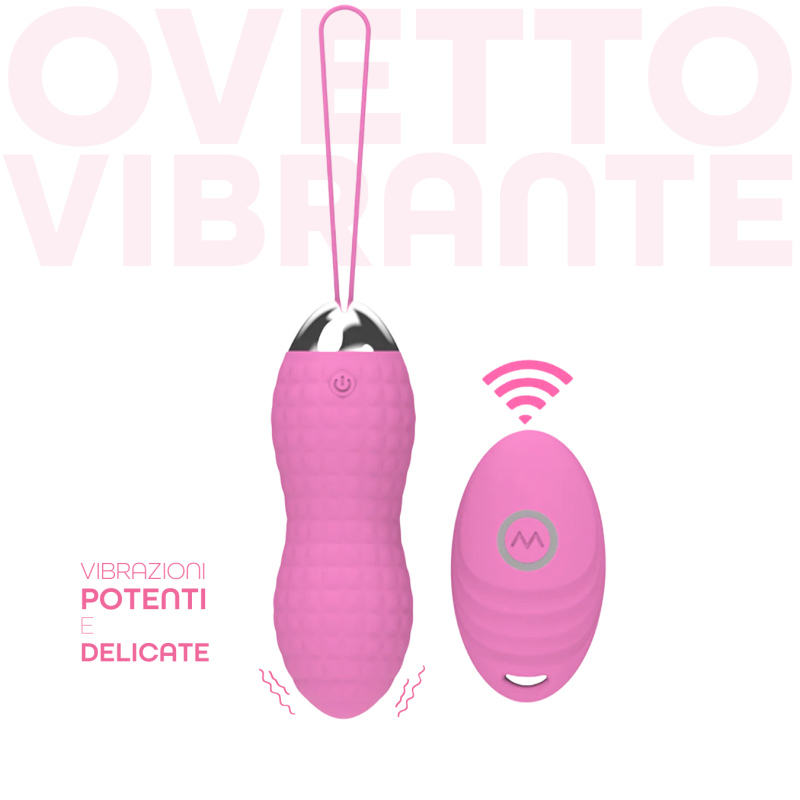 Ovetto Vibrante Telecomandato con 10 Modalità di Vibrazione in Silicone Sex Toy