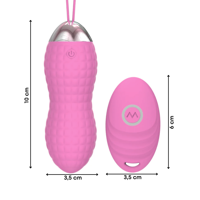 Ovetto Vibrante Telecomandato con 10 Modalità di Vibrazione in Silicone Sex Toy