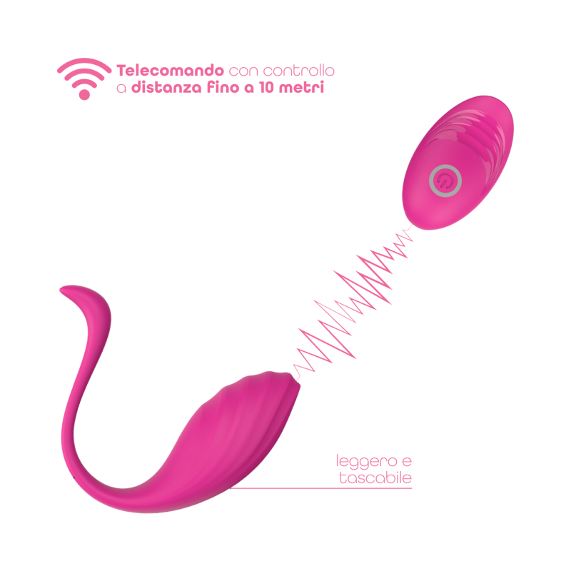 Ovetto Vibrante Vibratore Curvo Telecomandato 10 Modalità di Vibrazione Sex Toy