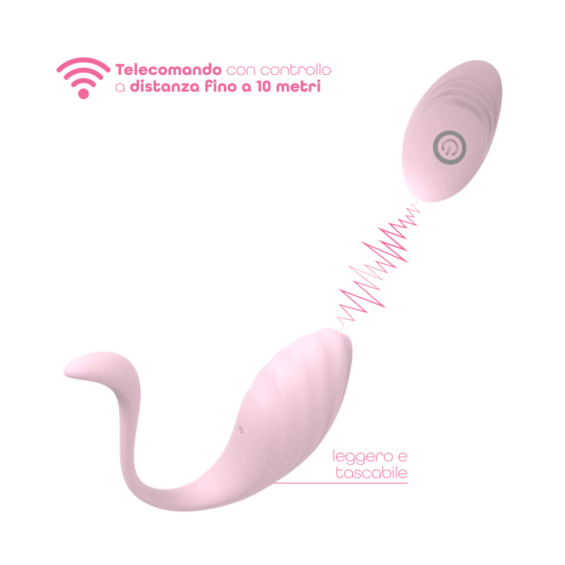Ovetto Vibrante Vibratore Curvo Telecomandato 10 Modalità di Vibrazione Sex Toy