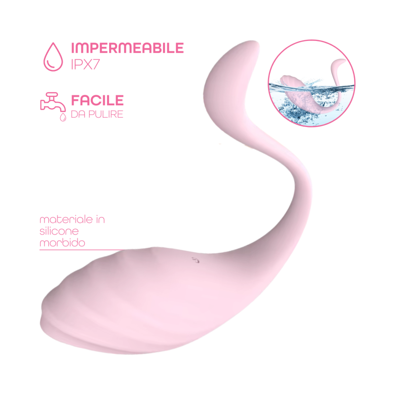 Ovetto Vibrante Vibratore Curvo Telecomandato 10 Modalità di Vibrazione Sex Toy