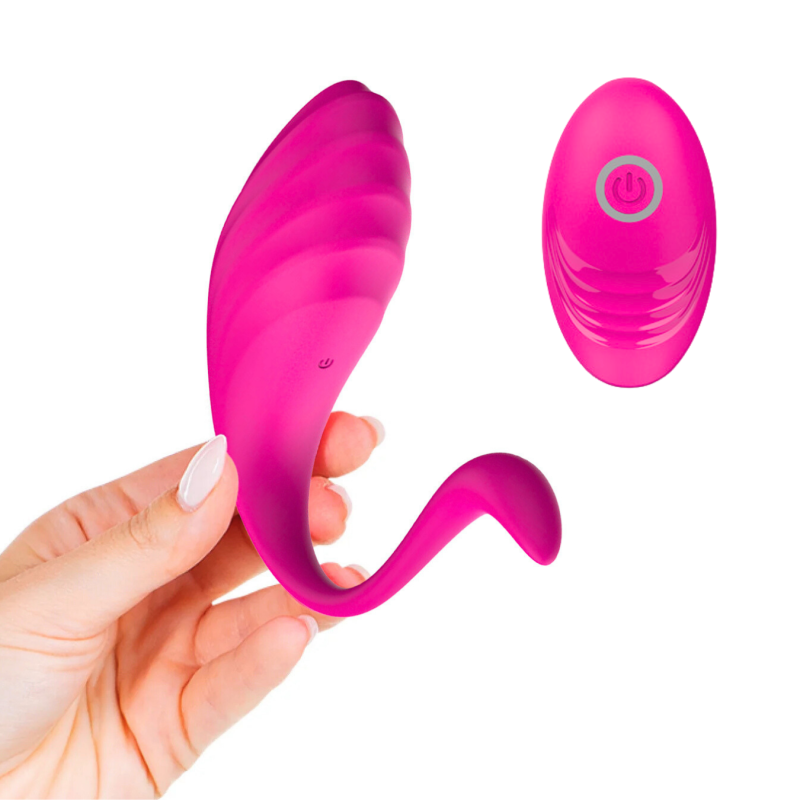 Ovetto Vibrante Vibratore Curvo Telecomandato 10 Modalità di Vibrazione Sex Toy
