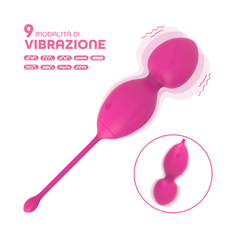 Palline Vaginali Vibranti Kegel Controllo con App Ovetto Vibrante in Silicone USB