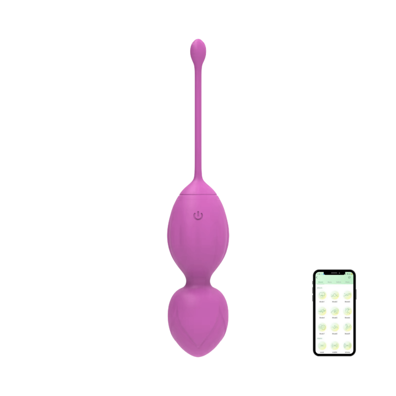 Palline Vaginali Vibranti Kegel Controllo con App Ovetto Vibrante in Silicone USB
