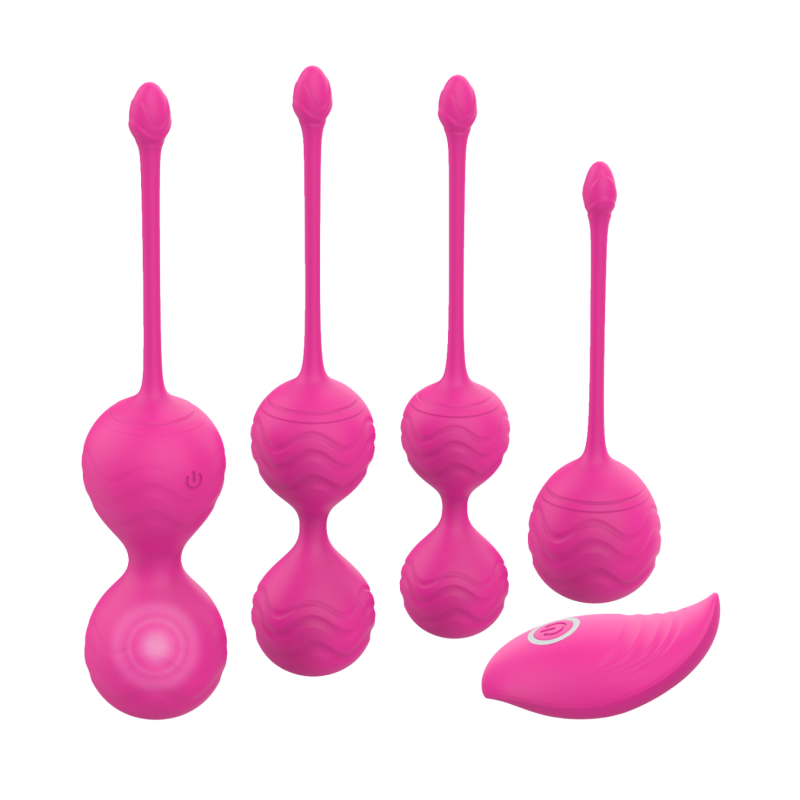 Palline Vaginali Vibranti Set in Silicone Medicale con Telecomando Kegel Pelvico
