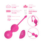 Palline Vaginali Vibranti Set in Silicone Medicale con Telecomando Kegel Pelvico