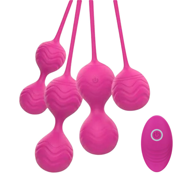 Palline Vaginali Vibranti Set in Silicone Medicale con Telecomando Kegel Pelvico
