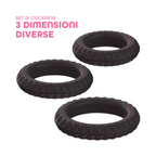 Set 3 Anelli Fallici Cockring in Silicone Effetto Ritardante Elastici per Pene