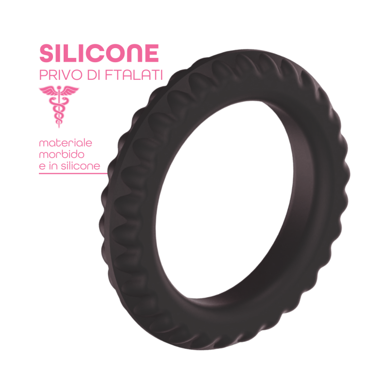 Set 3 Anelli Fallici Cockring in Silicone Effetto Ritardante Elastici per Pene