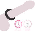 Set 3 Anelli Fallici Cockring in Silicone Effetto Ritardante Elastici per Pene