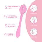 Stimolatore Clitorideo Licking Vibratore Punto G a forma di Rosa Lecca e Vibra