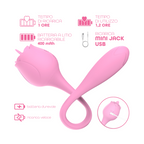 Stimolatore Clitorideo Licking Vibratore Punto G a forma di Rosa Lecca e Vibra