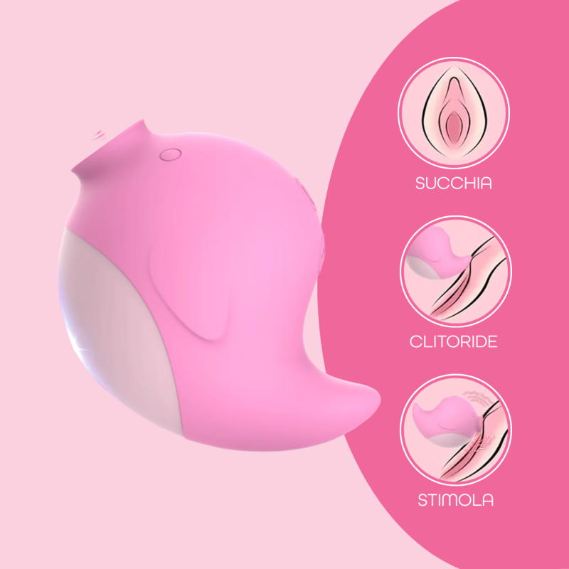 Succhia Clitoride con Vibrazione Stimolatore 2in1 Vibratore Multifunzione Vagina